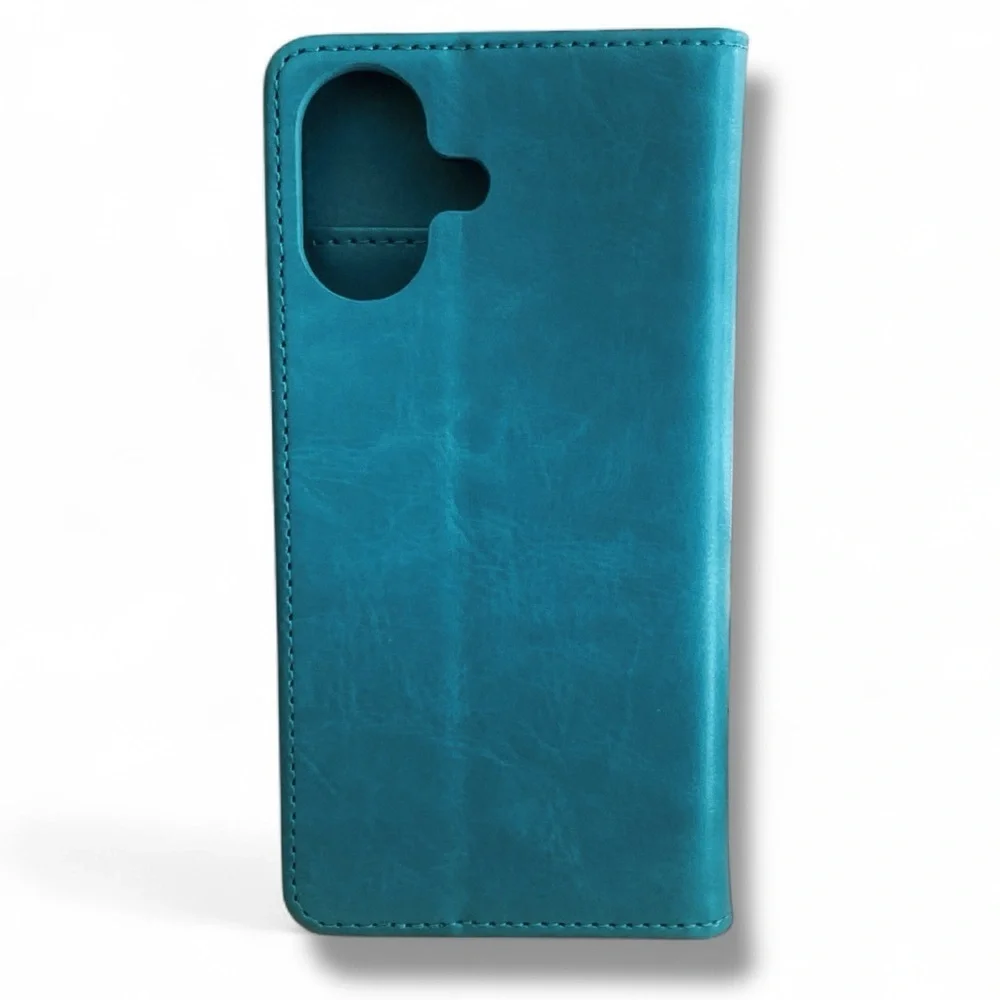 iPhone 17 Phone Wallet Case 2 in 1 Vegan Leather 3 Card Holder Teal 6.3 NWT